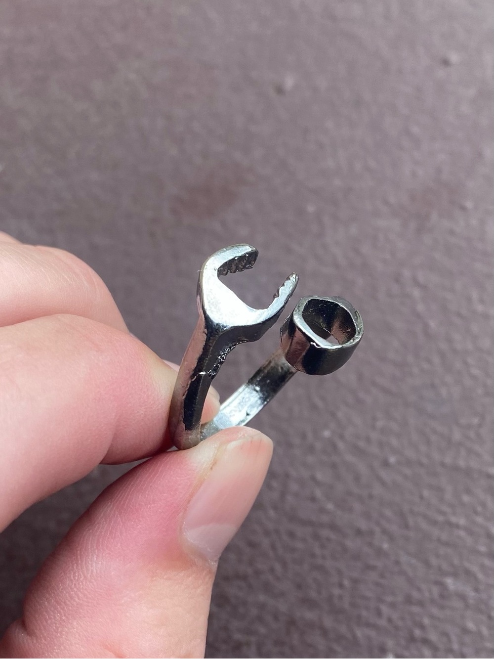 Stainless Steel Wrench Ring Mechanic Style Fashion Band Size 9